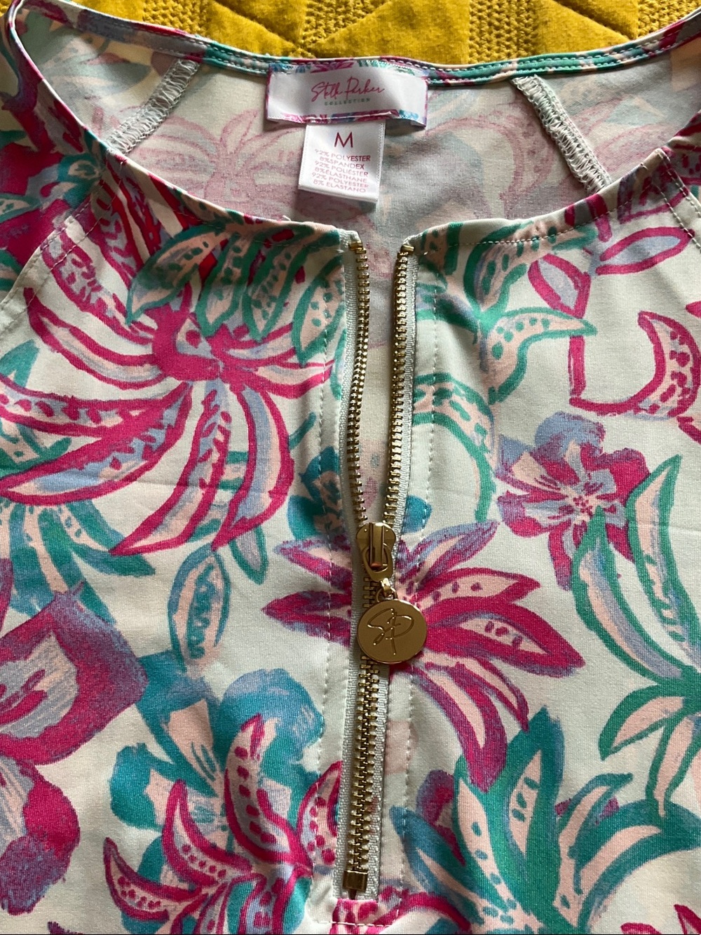Stella Parker Collection Floral Print Women’s Dress - Pink/Teal - Picture 2 of 5